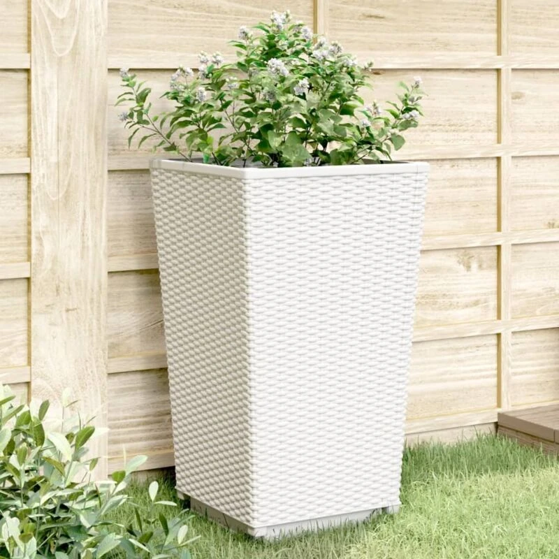 Image of VIDAXL Garden Planters 2 pcs White 32.5x32.5x57cm pp Vidaxl 8721012410565