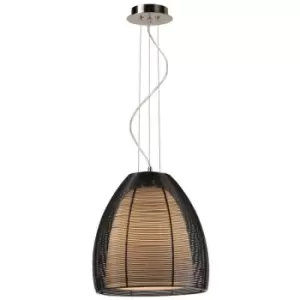 Image of Zumaline Lighting - Zumaline PicoLarge Dome Pendant Ceiling Light, Black, 1x E27