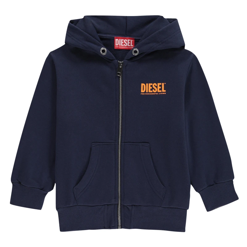 Image of Diesel Just Logo Hoody - Blue Blue One Size