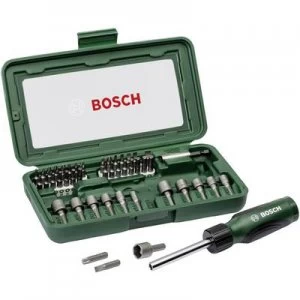 Image of Bosch Accessories Promoline 2607019504 Bit set 46 Piece Slot, Phillips, Pozidriv, Star, Allen