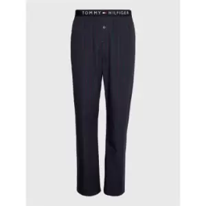 Image of Tommy Hilfiger Check Woven Trousers - Blue