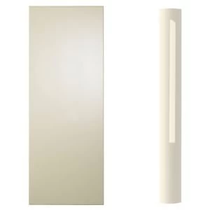 image of Cooke Lewis High Gloss Cream Curved tall wall pilaster kit H937mm W70mm D355mm