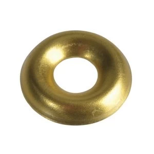 Image of ForgeFix Screw Cup Washers Solid Brass Polished No. 10 Bag 200