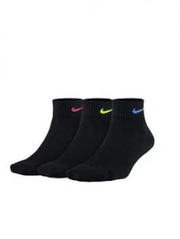Image of Nike Everyday Cushion 3 Pack Socks Black Size M Women