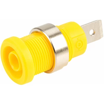 Image of 3266-C-J Yellow Shrouded Socket (6.3mm Faston) - PJP