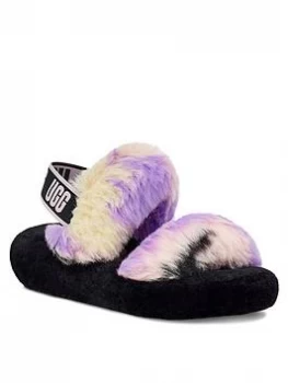 Image of UGG Oh Yeah Tie Dye Slipper - Black, Size 4, Women