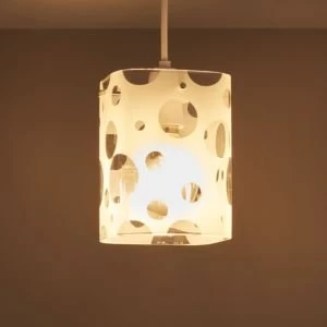 image of Bubbles Clear Frosted Etched cube Light shade D142mm