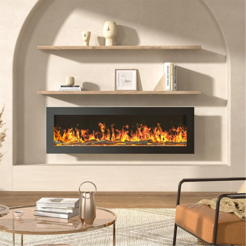 Image of Kabinet UK Modern Electric Fireplace with Control 1800W Black unisex 40 inch