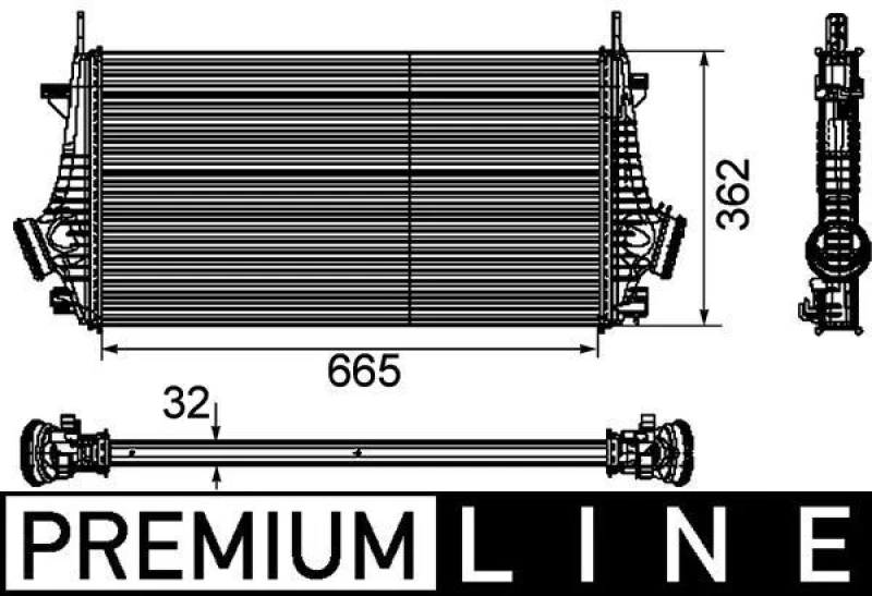 Image of Intercooler MAHLE CI 191 000P
