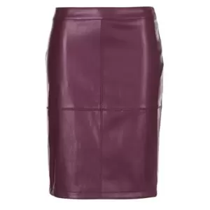 image of Vila VIPEN womens Skirt in Bordeaux - Sizes S,XS