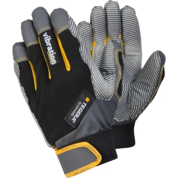 Image of Tegera 9180 Pro Palm-side Coated Black/Grey Gloves - Size 9