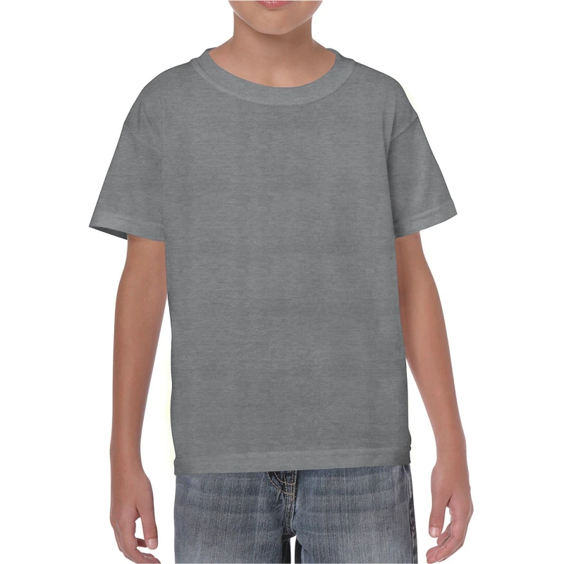 Image of Gildan Heavy Cotton Heather T-Shirt Dark Grey unisex