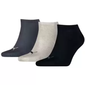 Image of Puma - Sneaker Invisible Socks (3 Pairs) - 2.5-5 - Navy Mix - Navy Mix