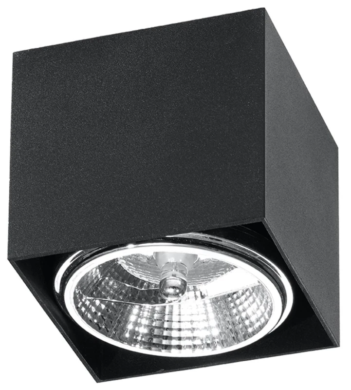 Image of Sollux Lighting Modern Ceiling Lamp 11x12x12cm 1xLight Black