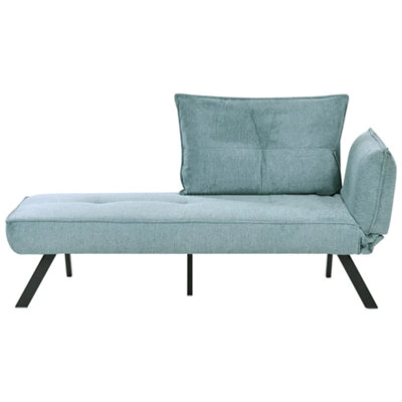 Image of Beliani Right-Hand Chaise Lounge Rocamadour Fabric Light Blue