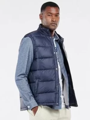 image of Barbour Coast Padded Gilet, Navy Size M Men