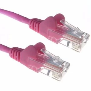 Image of Zexum Pink RJ45 Cat5e High Quality 24AWG Stranded Snagless UTP Ethernet Network LAN Patch Cable - 0.3 Meter
