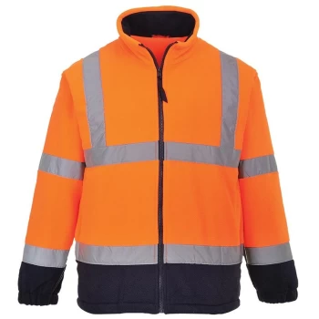 Image of Portwest F301ONRXS - sz XS Hi-Vis Two Tone Fleece - Orange/Navy