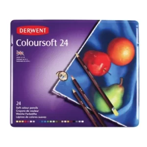 image of Derwent Coloursoft Pencils Set of 24