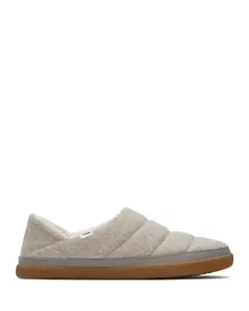 image of Toms Womens Ezra Quilted Felt & Faux Shearling Slippers