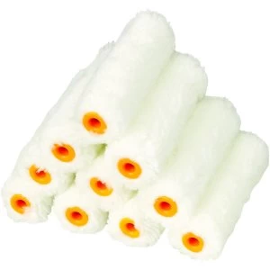 Image of Wickes Mini Emulsion Medium Pile Roller Sleeve 4" - Pack of 10