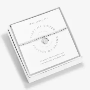 Image of Spinning Boxed A Little 'First My Sister Forever My Friend' Bracelet 5552