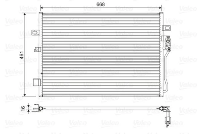 Image of Air conditioning condenser VALEO 822625