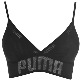 Puma Sheer Triangle Bralette - Black