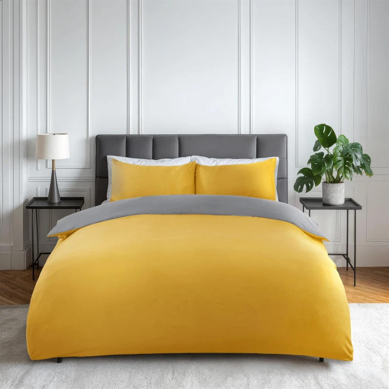 Image of Emma Barclay Lyla Reversible Duvet Set Duvet Cover Sets Double Yellow 39253491030