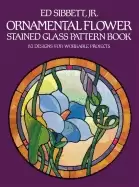 Image of ornamental flower stained glass pattern book 83 designs for workable projec
