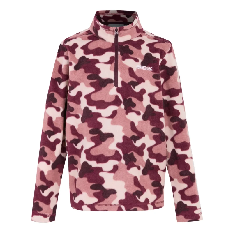 Image of Technical fleece 1/2 zip for children Regatta Hot Shot II Rose Unisex 5/6 ans