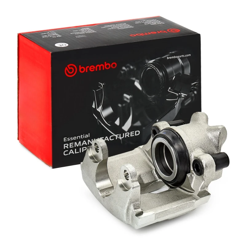 Image of BREMBO F 06 115 Brake caliper ESSENTIAL LINE Front Axle Right Grey Cast Iron Brake Caliper (78)
