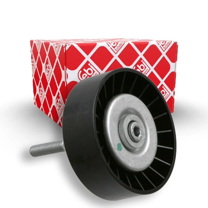 Image of FEBI BILSTEIN 22405 Idler Pulley with screw Plastic Deflection/Guide Pulley,v-ribbed belt (312)