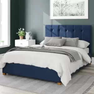 Image of Aspire Hepburn Velvet Kingsize Ottoman Bedframe - Navy