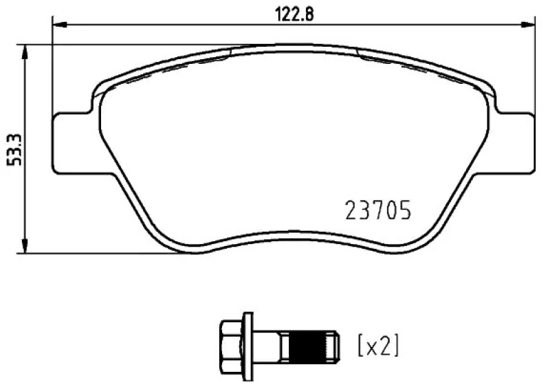Image of BREMBO Brake pad set BREMBO P 23 169