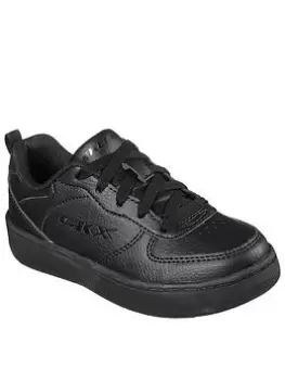 Image of Skechers Boys Sport Court 92 Zelder Trainers, Black, Size 12 Younger