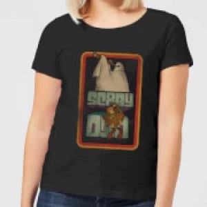 Scooby Doo Retro Ghostie Womens T-Shirt - Black