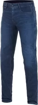 Image of Alpinestars Copper V2 Plus Motorcycle Jeans, blue, Size 30, blue, Size 30
