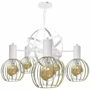 image of Keter Satellite Pendant Ceiling Light White, 60cm, 5x E27