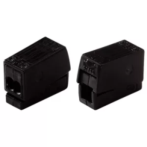 image of WAGO 224-114 2 Way Standard Lighting Connector 24A Black