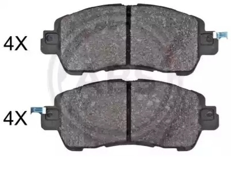 Image of A.B.S. 35107 Brake pad set with acoustic wear warning Brake Pad Set,disc brake (402)