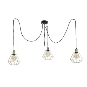 image of Como Cluster Pendant Ceiling Light Gold, 3x E27