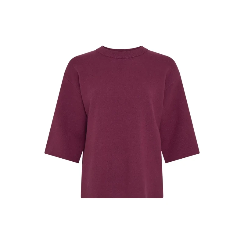 Image of moss copenhagen Womens 2/4 sweater Moss Copenhagen Agatha East Rouge Female L/XL