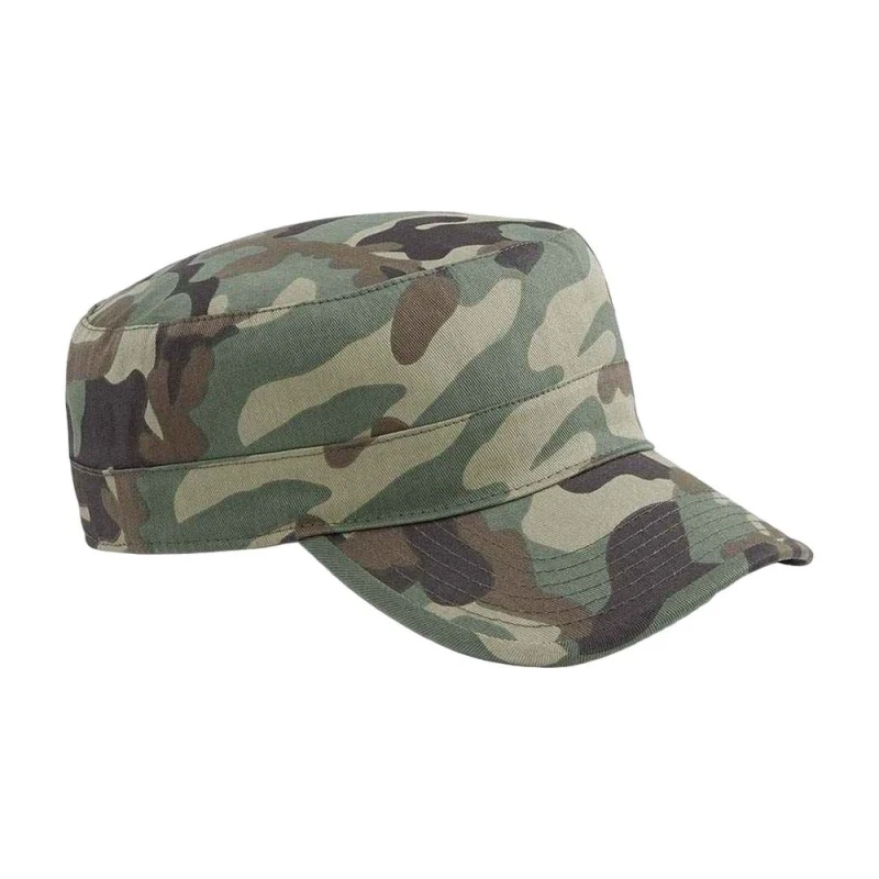 Image of Beechfield Womens Camo Army Cap in Dark Green Dark Green Female One Size