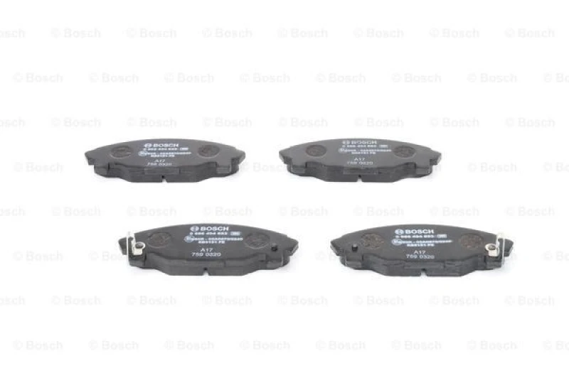 Image of Bosch 0 986 494 853 Brake pad set with acoustic wear warning Low-Metallic Brake Pad Set,disc brake (402)