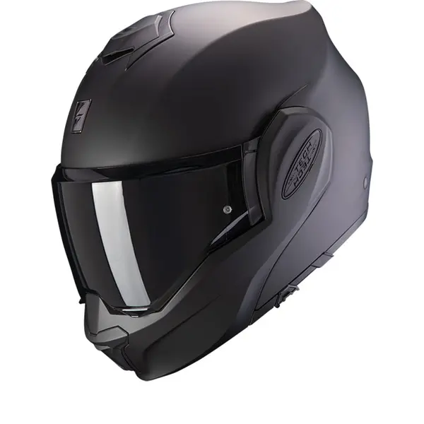 Scorpion Exo-Tech Evo Solid Matt Black Modular Helmet Size S