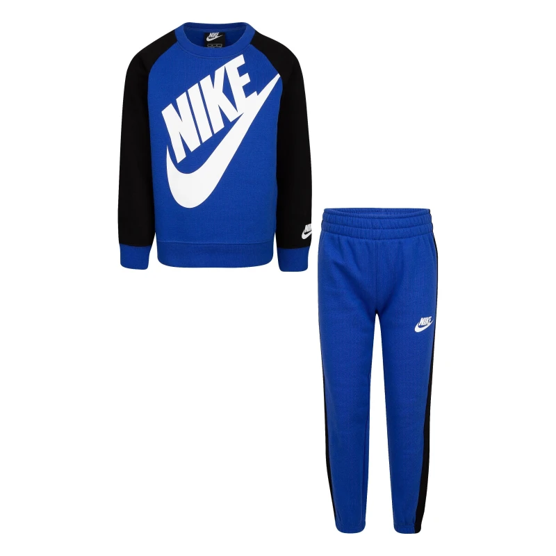 Image of Nike Futura Crew Sweater and Bottoms Set Infant Boys Game Royal male 6-7 Yrs