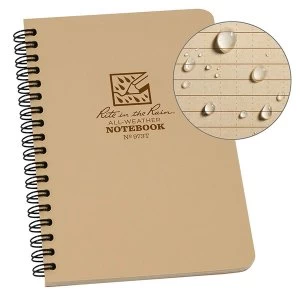 image of Rite In The Rain Universal Notebook Side Spiral Bound 4.5 x 7" Tan