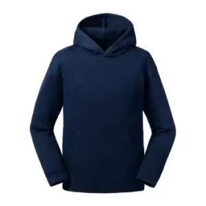 image of Russell Kids/Childrens Authentic Hooded Sweatshirt (7-8 Years) (French Navy)