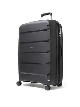 image of Rock Luggage Tulum UYVHU 8 Wheel Large Black Suitcase